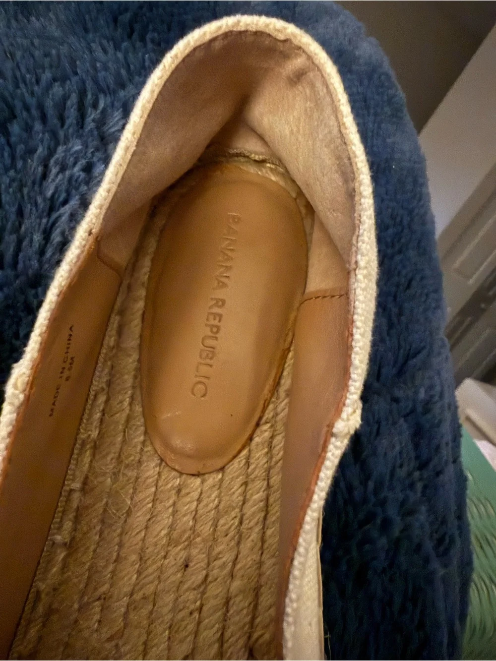 Women’s Banana Republic Red, Purple & Cream Striped Espadrilles
